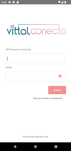 Android application Vittal Conecta screenshort
