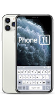 screenshot of Silver Phone 11 Pro Keyboard T