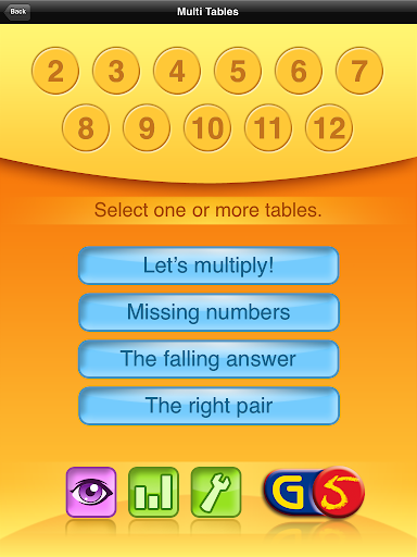 Multi Tables - Multiplication Screen 2