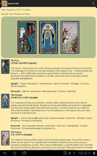 Screenshot of The Byzantine Tarot