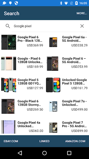 Android application Dual Search screenshort