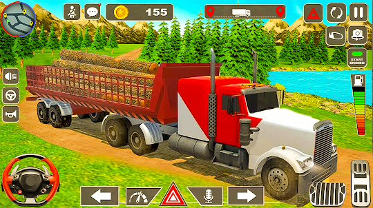 Wood Cargo Truck Transport 3D