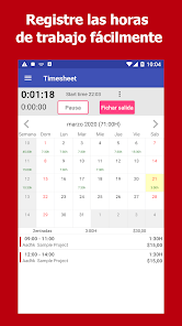 Captura de Pantalla 1 Work Log: parte hora y factura android