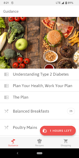 Android application Type 2 Diabetic Cookbook screenshort