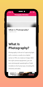 Photography Information
