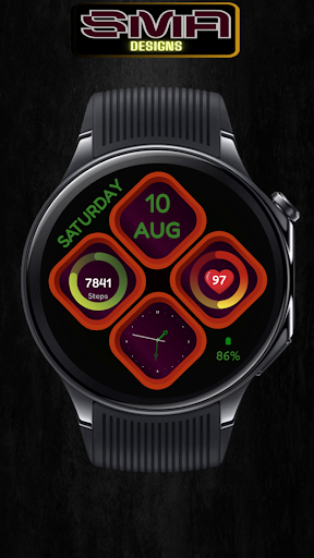 Android application Four Square Watch Face SMA- 04 screenshort