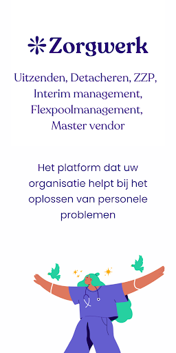 Android application Zorgwerk opdrachtgevers screenshort