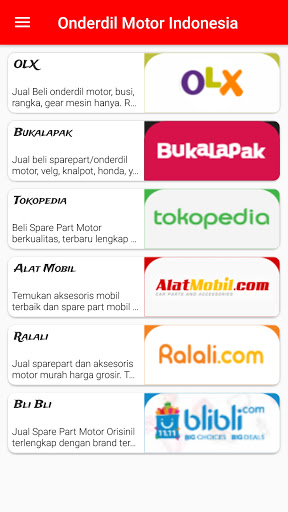 Onderdil Motor Indonesia Screenshot 1 - AppWisp.com