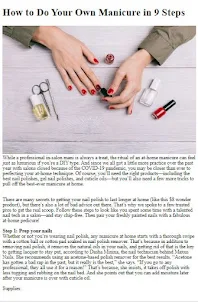 How to Give Yourself Manicure
