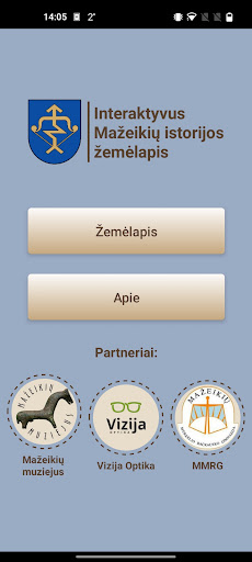 Android application Mažeikių istorijos žemėlapis screenshort