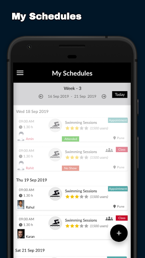 Android application KsportFitness screenshort