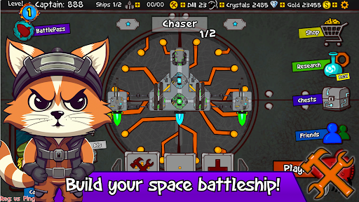 Android application Space Cats - Build Ship Fight screenshort