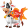 puzzle happy cow icon