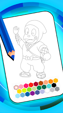 #3. Ninja Hattori coloring hero (Android) By: 2GX