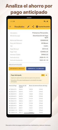 Captura de pantalla de Calculadora préstamo - Bear