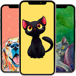 Cover Image of ダウンロード Cute Pets Cartoon Backgrounds 1.0 APK