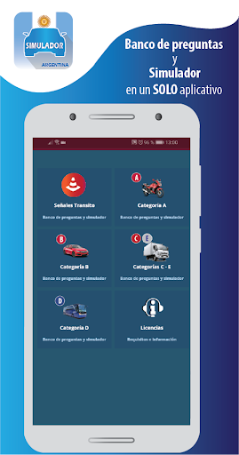 Android application Examen de conducir Argentina screenshort