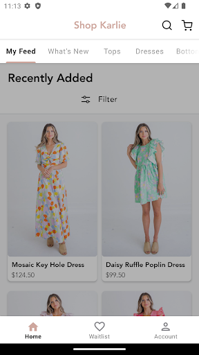 Android application Shop Karlie screenshort