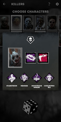 Randomizer and statistics DBD Screen 3