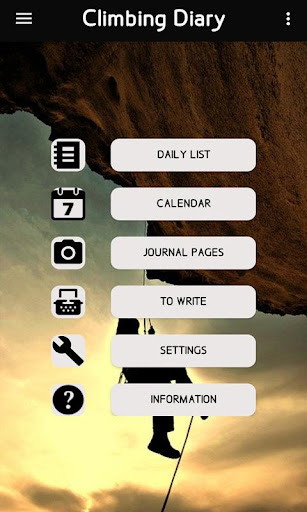 Android application Climbing journal screenshort