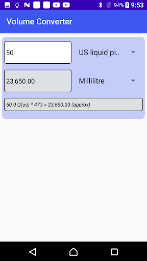 Volume Converter Screen 3