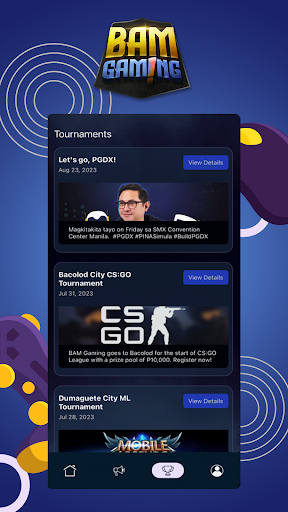 Android application BAM Gaming screenshort