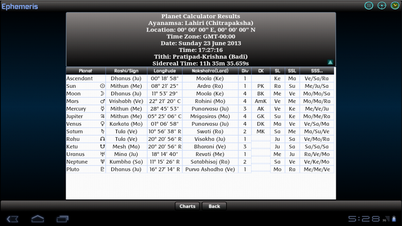 Ephemeris, Astrology Software Screenshot 21 Ephemeris, Astrology Software Screenshot 21
