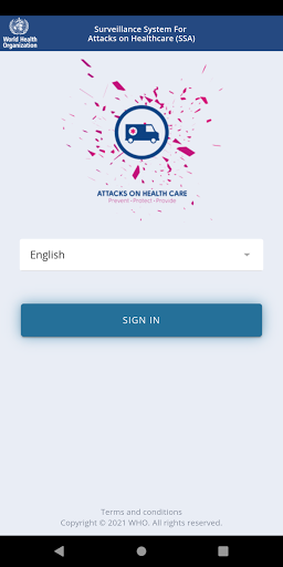 Android application WHO SSA screenshort