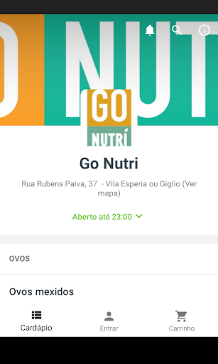 Android application Go Nutri screenshort