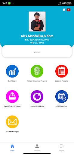 Android application e-Presensi Dinkes Muba screenshort