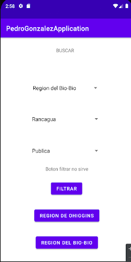 Android application Biblioteca Peirito screenshort