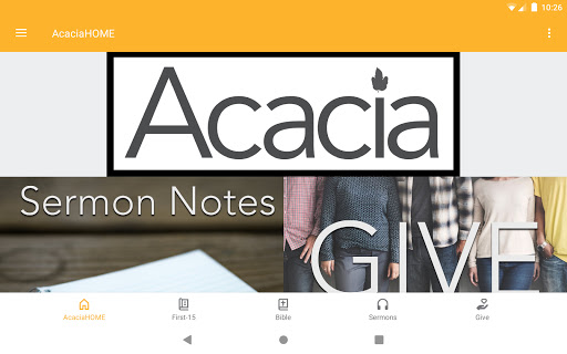 Screenshot of Acacia Church App
