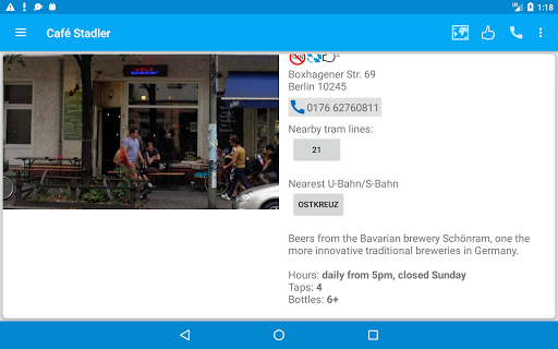 Screenshot of Beer Guide Berlin