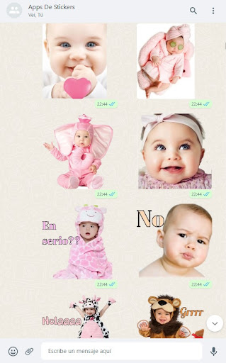 Bebes tiernos Stickers Animado Screen 2