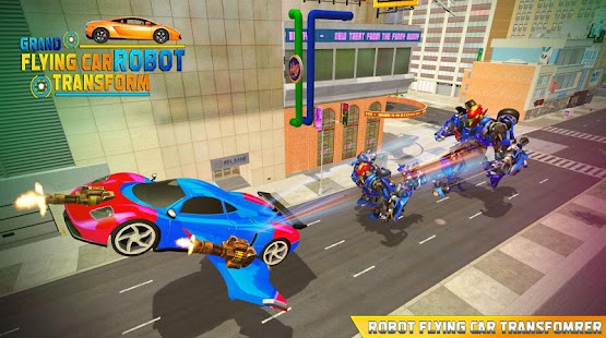 Flying car robot shooting games simulation 2020 Screenshot