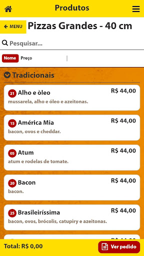 Alô Pizza Delivery Ouro Screen 2