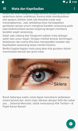 Mata dan Kepribadian Screen 3