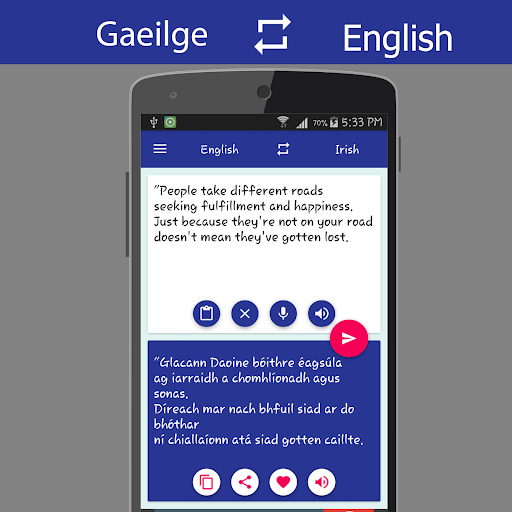Irish English Translator Screen 3