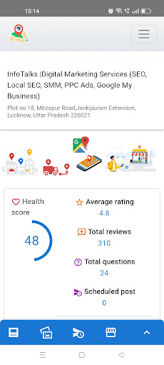 Android application Business Profile Manager screenshort