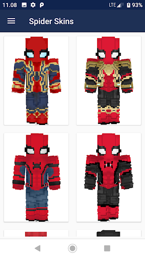 Spiderman Skins For MCPE