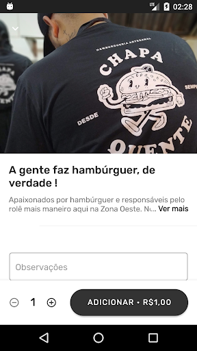 Chapa Quente Hamburgueria Screen 2