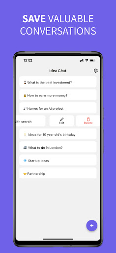 Idea Chat: AI Chatbot Screen 3