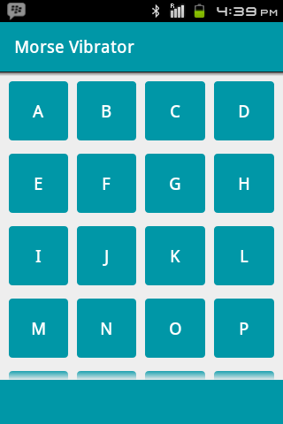 Android application Morse Vibrator screenshort