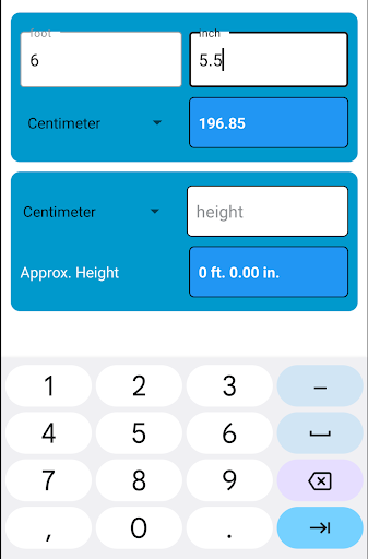 Height Converter Screen 3