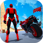 Superhero Bike Game Stunt Race
