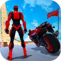 Superhero Bike Game Stunt Race