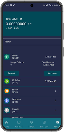 Android application H2cryptO screenshort