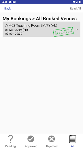 YWGS VenueBooking Screen 2