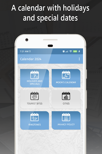 Android application calendar guatemala 2024 screenshort
