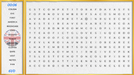 Magic Cross Words Search Screen 2
